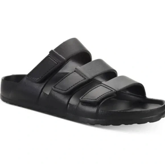 ??Sun Stone UNISEX Black Tree Widths Flip
Flop Rubber Bowie Sandal Size 8M Sun + Stone Men main image 3